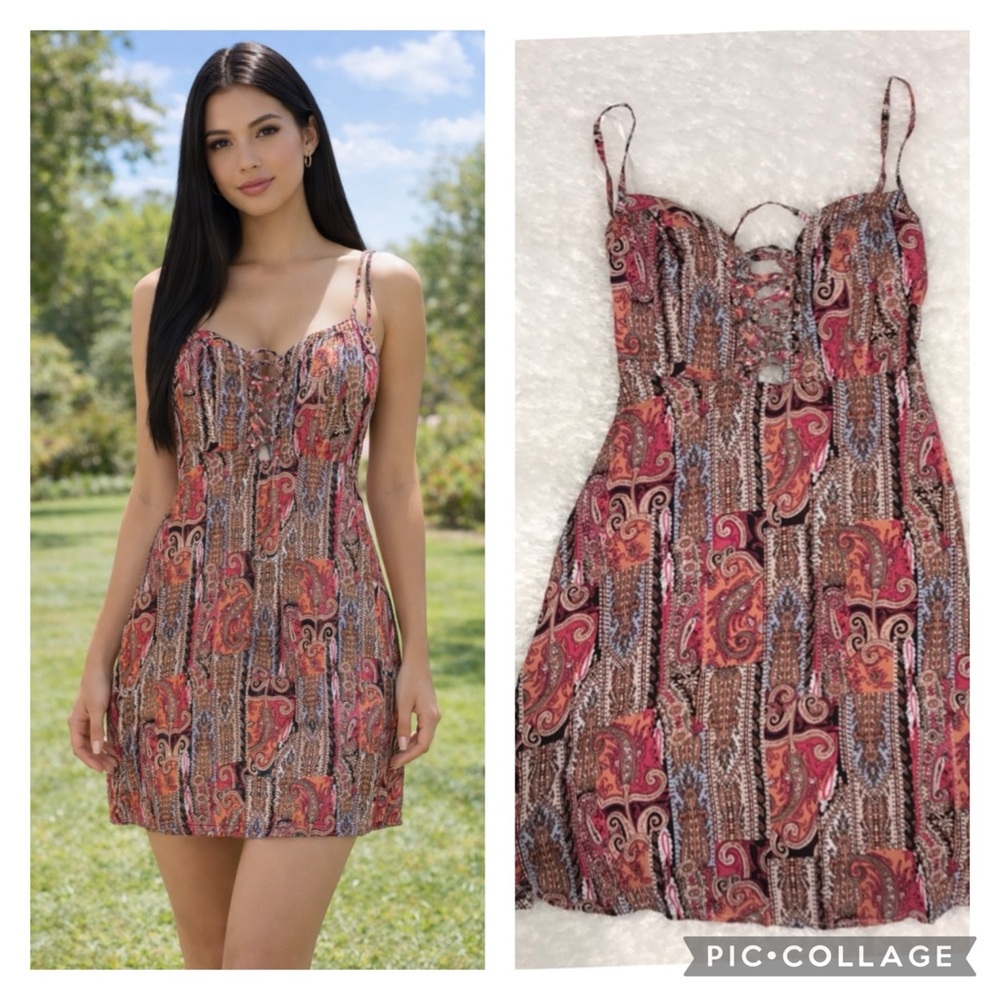 Sexy spaghetti  strap mini dress